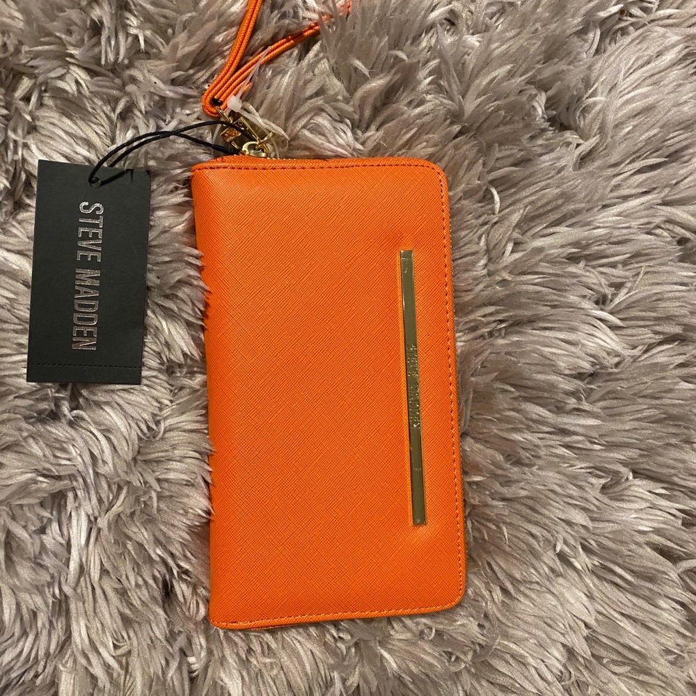 Steve Madden Orange Wallet Clutch NEW WITH TAGS
